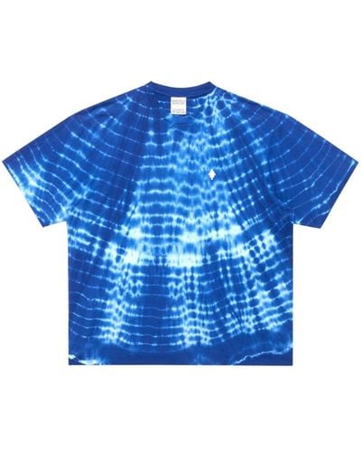 Marcelo Burlon Aop Soundwaves-print T-shirt - Blue