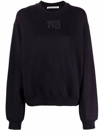 Alexander Wang Sudadera con logo y cuello redondo - Negro