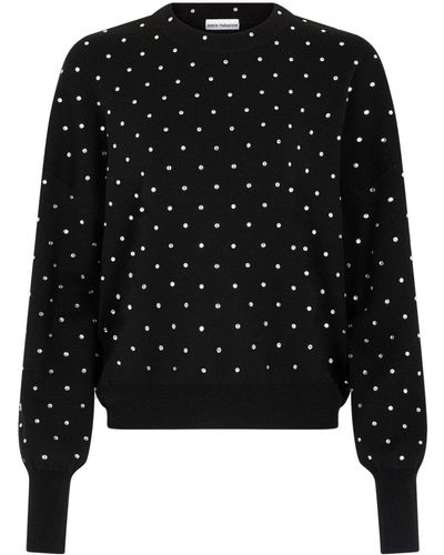 Rabanne Crystal-embellished Wool Sweater - Black