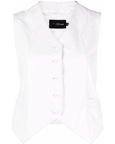 Manokhi Button-down Sleeveless Vest - White