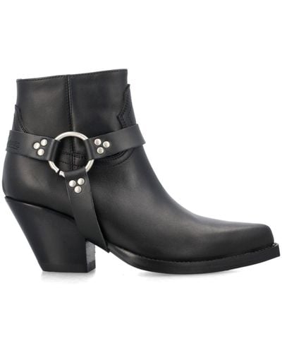 Sonora Boots Jalapeno Belt 60mm Leather Ankle Boots - Black