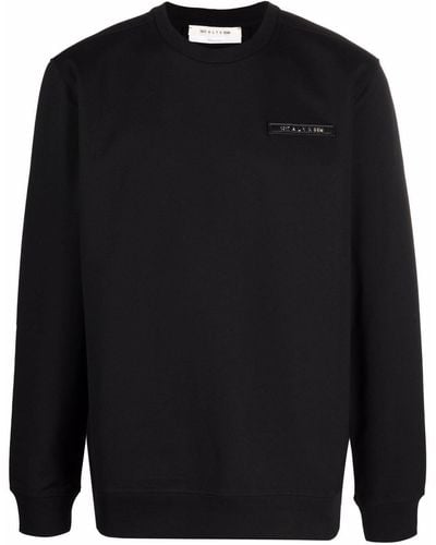 1017 ALYX 9SM Logo-patch Crew Neck Sweatshirt - Black