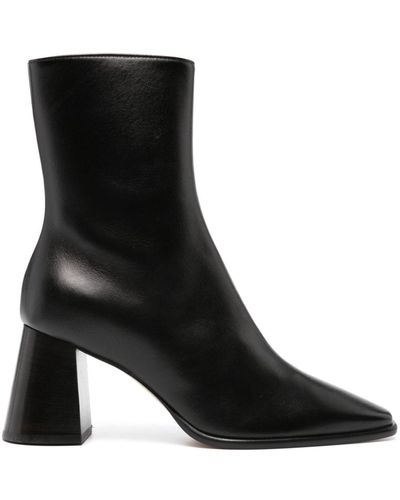 Dear Frances 75mm Pointed-toe Leather Ankle Boots - Black