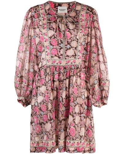 Isabel Marant Mini-jurk Met Bloemenprint - Rood