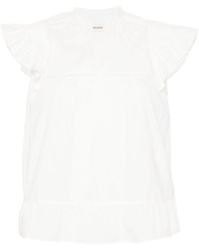 Zadig & Voltaire Tolded Organic-cotton Blouse - White