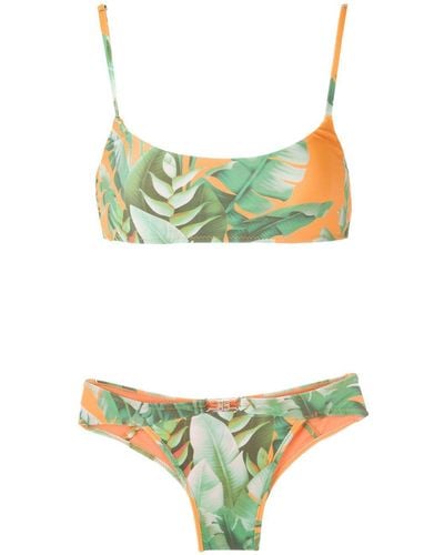 Amir Slama Printed Bikini Set - Green