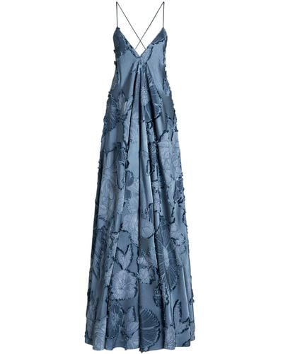 Etro Floral-jacquard Dress - Blue