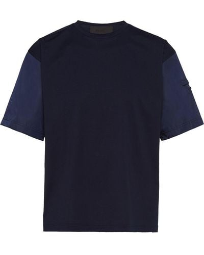 Prada Logo-plaque Short-sleeve T-shirt - Blue