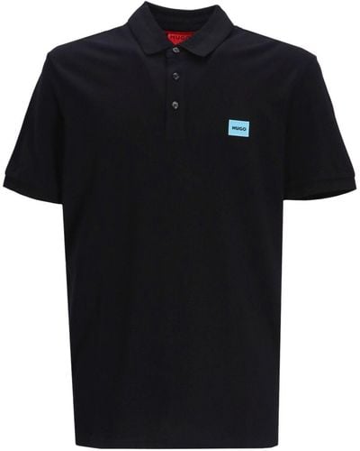 HUGO Dereso Logo-print Polo Shirt - Black
