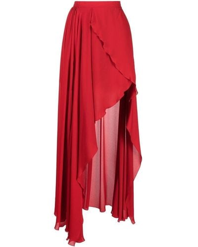Elie Saab High-low Fly Away Skirt - Red