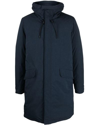 Aspesi Padded Hooded Coat - Blue