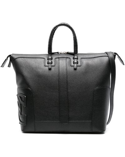 Casadei C-style Leather Tote Bag - Black