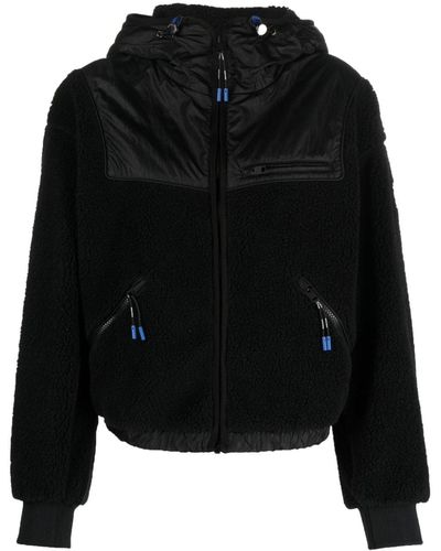 Woolrich Panelled-design Zip-up Hoodie - Black