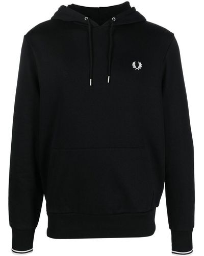 Fred Perry ロゴ パーカー - ブラック