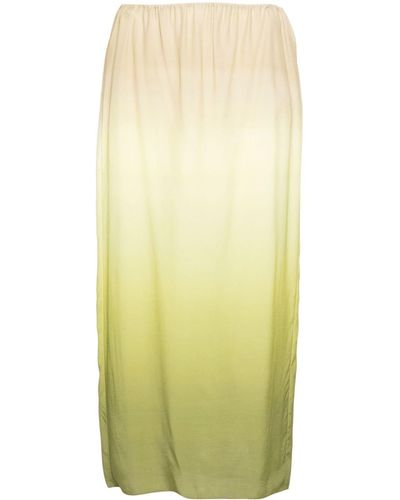 Gauchère Falda de tubo midi con efecto degradado - Amarillo