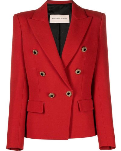 Alexandre Vauthier Double-breasted Wool Blazer - Red