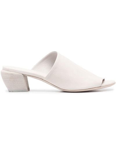 Officine Creative Helyette 016 Leather Mules - White