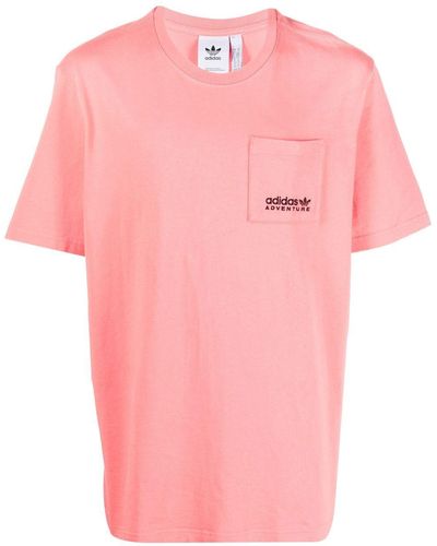 adidas ロゴ Tシャツ - ピンク
