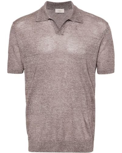 Altea Split-neck Polo Shirt - Brown
