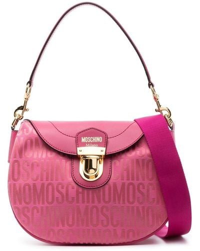 Moschino Shopper mit Logo-Print - Pink