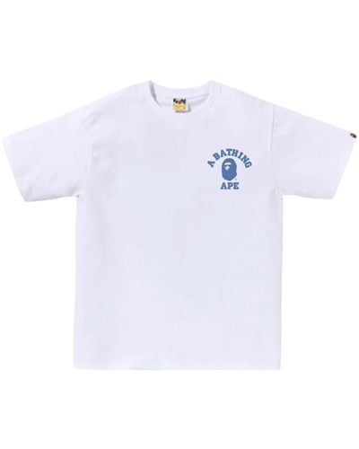 A Bathing Ape T-Shirt mit Color Camo-Print - Weiß