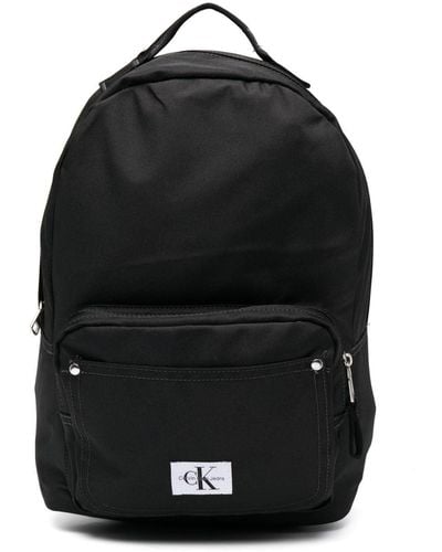 Calvin Klein Essentials Campus Logo-patch Backpack - Black