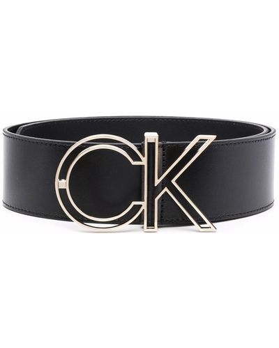 Calvin Klein Logo Buckle Belt - Black