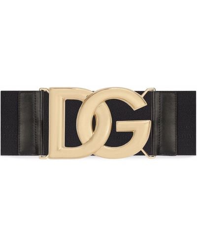 Dolce & Gabbana Dg Logo-buckle Waist Belt - Black