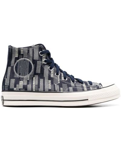 Converse Denim-effect Hi-top Sneakers - Blue