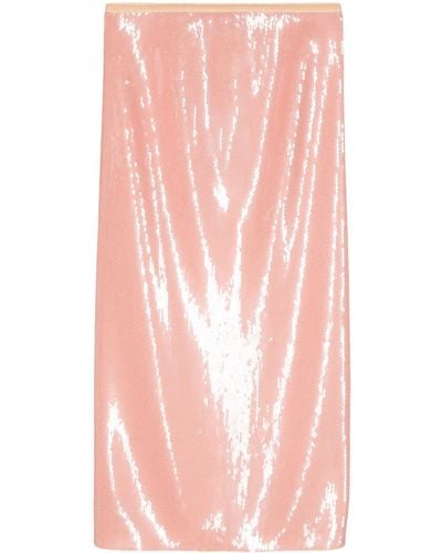 N°21 スパンコール ミディスカート - ピンク