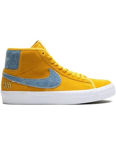 Nike X Grant Taylor Sb Zoom Blazer Mid Pro Gt "university Gold/denim" Sneakers - Yellow