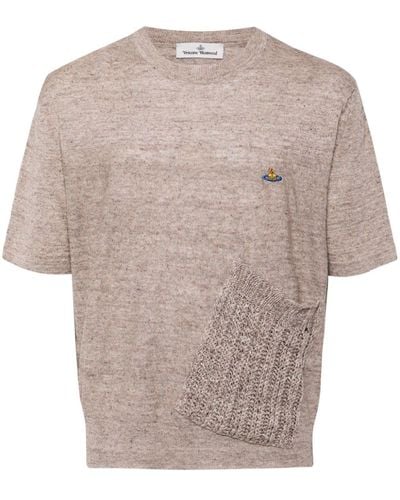 Vivienne Westwood T-shirt chiné en lin - Neutre