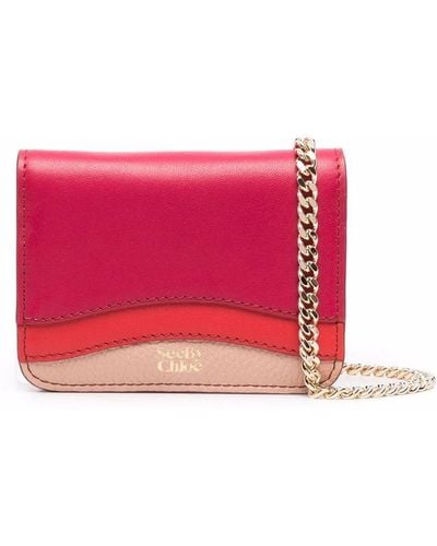 See By Chloé Colour-block Leather Wallet - Pink