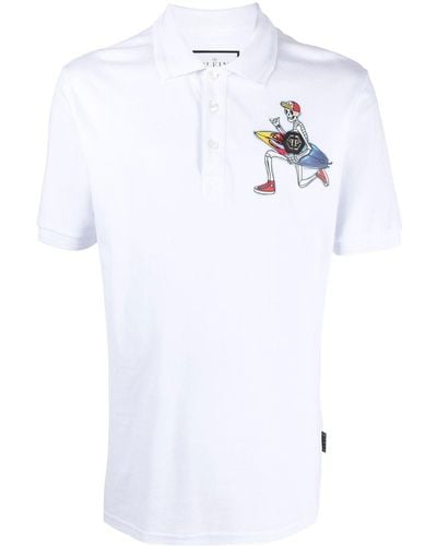 Philipp Plein Graphic-print Polo Shirt - White