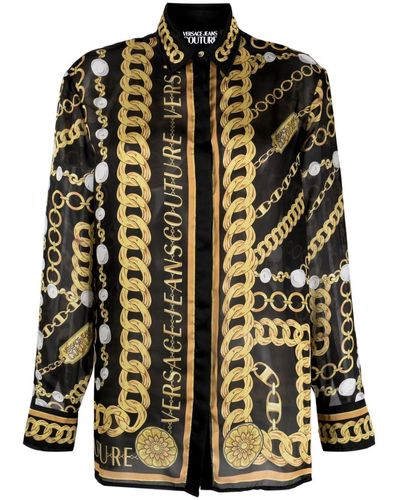 Versace Camicia con design color-block - Nero