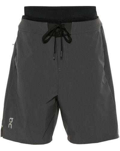 On Shoes Shorts Hybrid con stampa - Nero