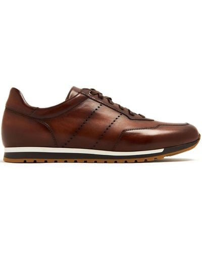 Magnanni Lace-up Leather Sneakers - Brown