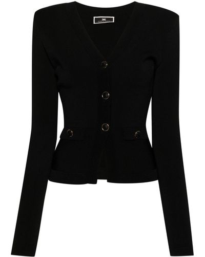 Elisabetta Franchi Cardigan à boutons ornementés - Noir