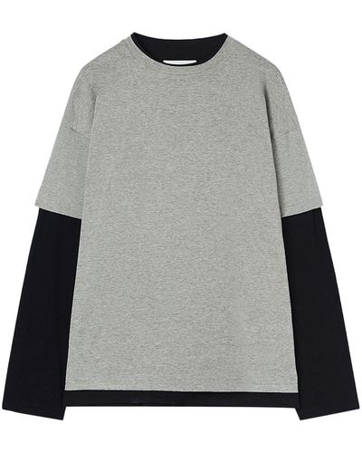 Jil Sander T-Shirt mit Logo-Print - Grau