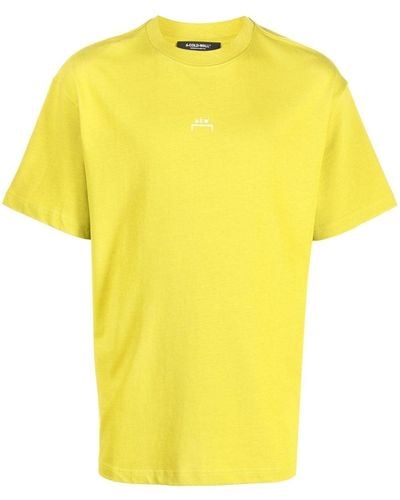 A_COLD_WALL* Camiseta con logo estampado - Amarillo