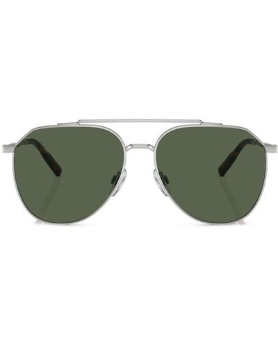 Dolce & Gabbana Aviator Frame Sunglasses - Green