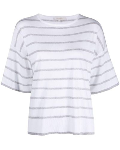 Antonelli Stripe-print Cotton T-shirt - White