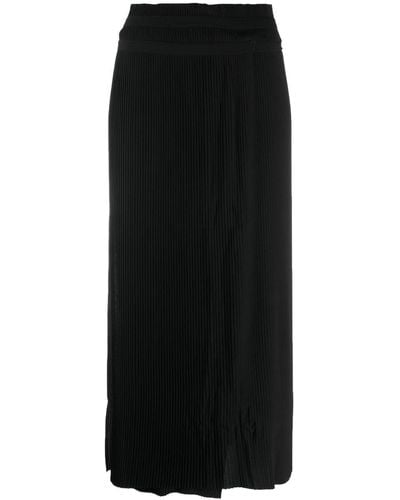 Henrik Vibskov High-waisted Pleated Midi Skirt - Black