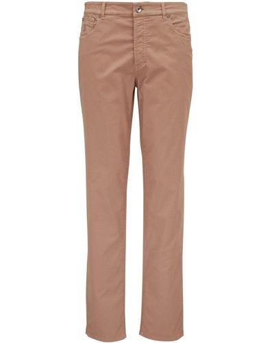 Brunello Cucinelli Straight-leg Cotton Trousers - Brown