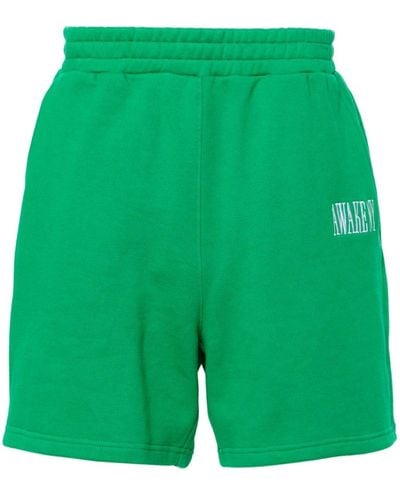 AWAKE NY Shorts sportivi con applicazione - Verde
