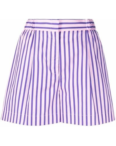 Etro High-Waist-Shorts mit Nadelstreifen - Mehrfarbig