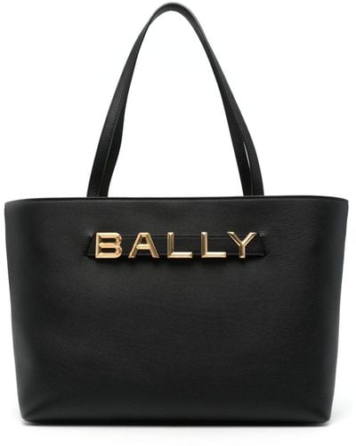 Bally Logo-lettering Leather Bag - Black