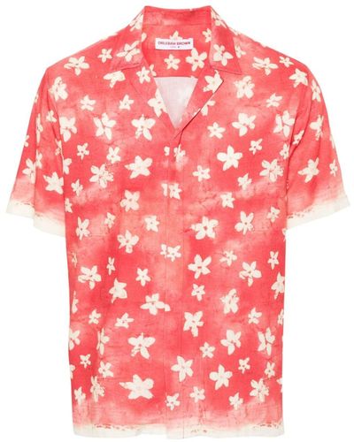 Orlebar Brown Maitan Floral-print Shirt - レッド