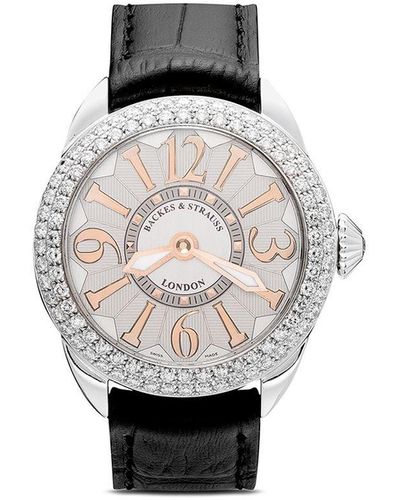 Backes & Strauss Orologio Piccadilly Steel SP 33mm - Bianco
