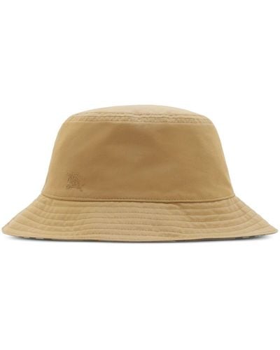 Burberry Reversible Checked Bucket Hat - Natural